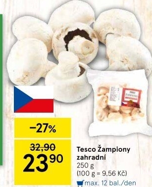 Žampiony zahradní Tesco