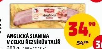 Anglická slanina Řezníkův talíř