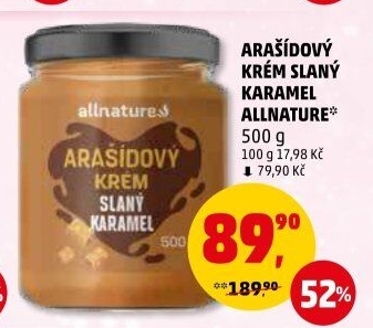 Arašídový krém Allnature