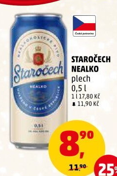 Nealkoholické pivo Staročech