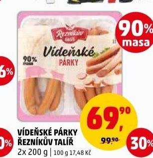 Párky vídeňské Řezníkův talíř