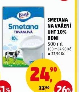 Smetana na vaření Boni 10%