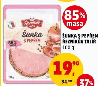 Šunka s pepřovým dekorem Řezníkův talíř