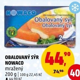 Sýr obalovaný mražený Nowaco