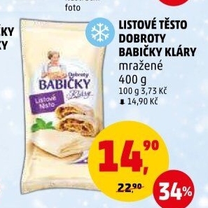 Těsto listové mražené Dobroty babičky Kláry