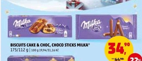 Tyčinky čokoládové Choco Sticks Milka