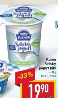 Bílý jogurt selský Mlékárna Kunín