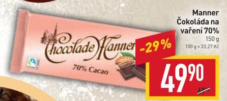 Čokoláda na vaření Manner