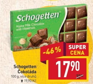 Čokoláda Schogetten Trumpf