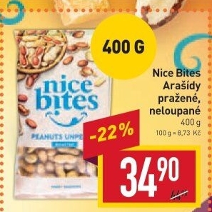 Neloupané arašídy Nice Bites