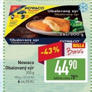 Sýr obalovaný mražený Nowaco