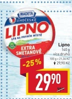 Tavený sýr Jihočeské Lipno Madeta