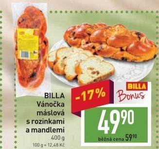 Vánočka máslová Billa