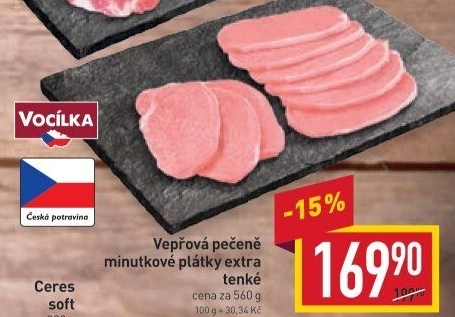 Vepřová pečeně bez kosti Vocílka