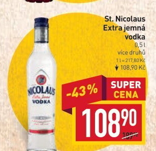 Vodka extra jemná St. Nicolaus