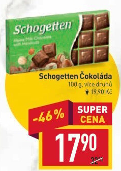 Čokoláda Schogetten Trumpf
