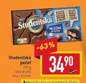 Čokoláda Studentská pečeť Orion