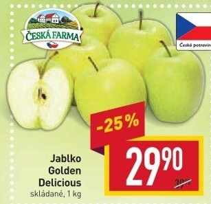 Jablka Golden Delicious Česká Farma