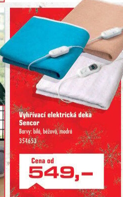 Deka vyhřívací elektrická SUB 181 Sencor