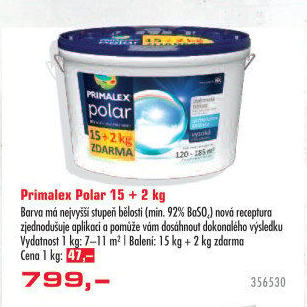 Interiérová barva Primalex Polar
