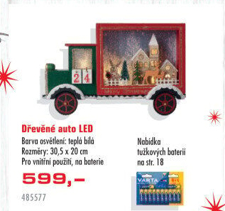 Vánoční dřevěné svítící LED dekorace