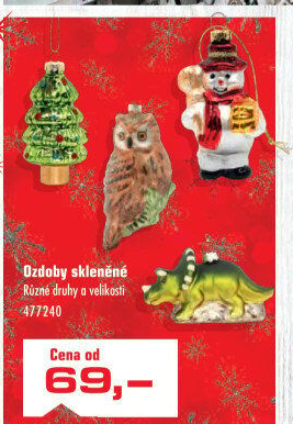Vánoční skleněné ozdoby