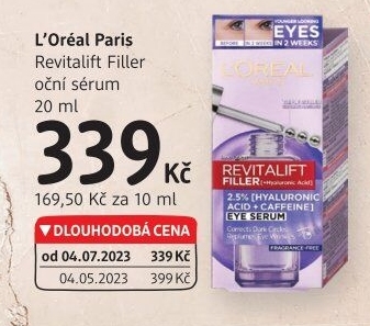 Sérum oční proti vráskám Revitalift Filler L'