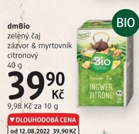 Zelený čaj dm Bio