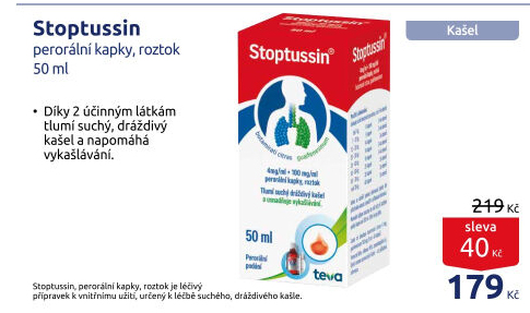 Kapky proti kašli Stoptussin