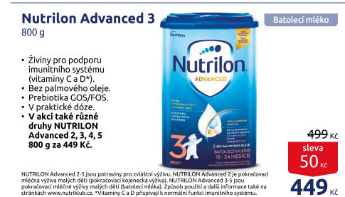 Kojenecká výživa Nutrilon Advanced