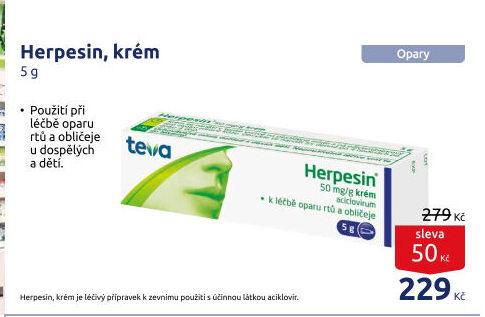 Krém na opary Herpesin