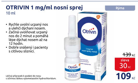Nosní sprej 1 mg/ml Otrivin