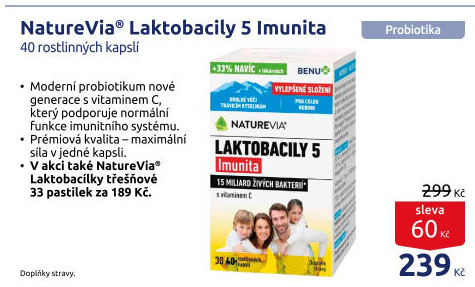 Probiotika Laktobacily 5 Imunita NatureVia Swiss