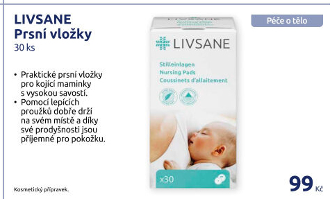 Prsní vložky Livsane