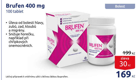 Tablety proti bolesti 400 Brufen Viatris