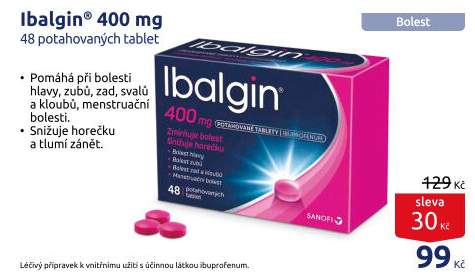 Tablety proti bolesti 400 Ibalgin