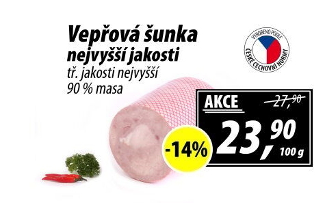 Šunka vepřová nejvyšší jakosti