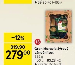 Balíček sýrů Gran Moravia