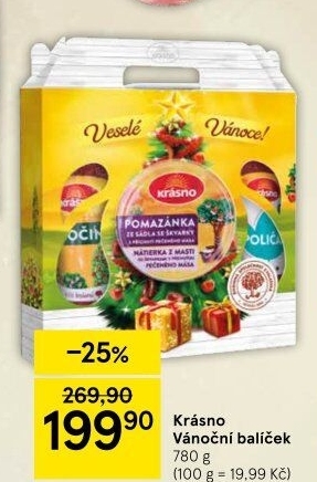 Dárkové balení Veselé Vánoce Krásno