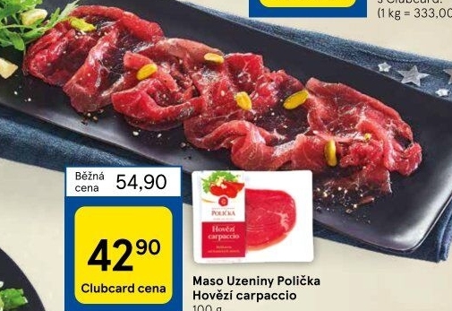 Hovězí Carpaccio Maso uzeniny Polička