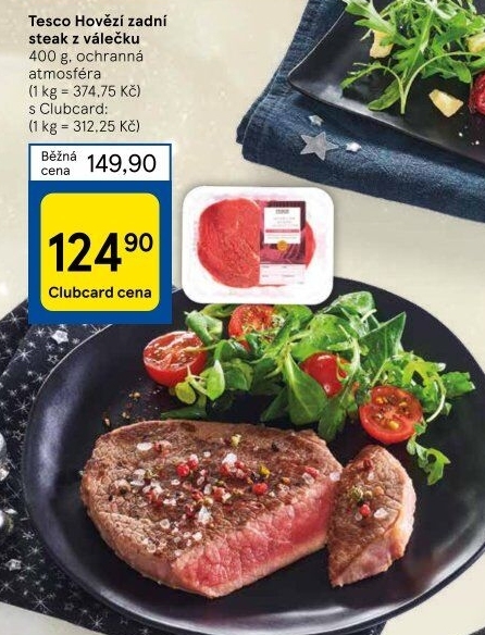 Hovězí zadní steak z válečku Tesco