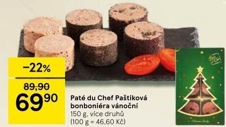 Paštika bonboniéra vánoční Pâté du Chef