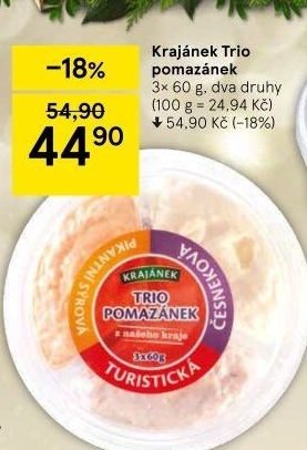Pomazánky Trio Krajánek