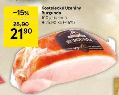 Šunka Burgunda Kostelecké uzeniny