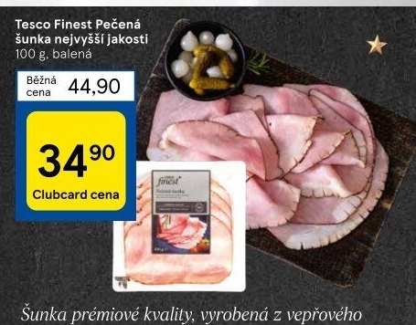 Šunka pečená nejvyšší jakosti Tesco Finest