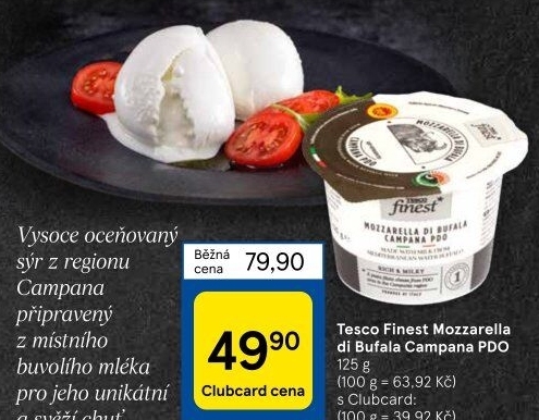 Sýr Mozzarella di Bufala Tesco Finest