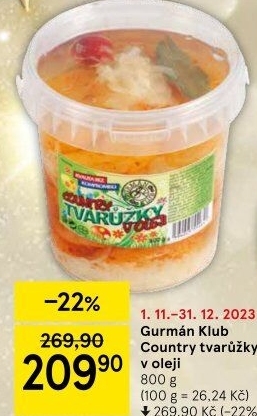 Sýr tvarůžky Country v oleji Gurmán Klub