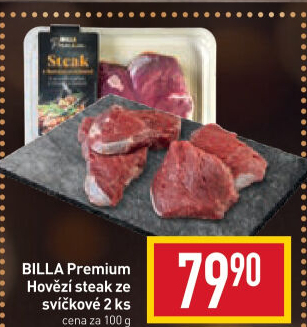 Hovězí steak ze svíčkové Billa Premium