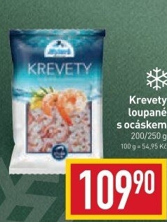 Krevety celé loupané mražené Mylord