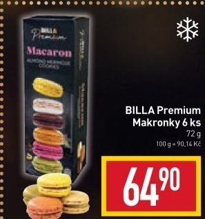 Makronky mražené Premium Billa